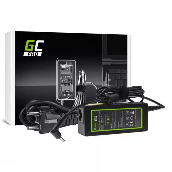 Fuente de alimentación Green Cell AD41P 65W para portátiles ASUS, 19V 3,42A, interior, negra