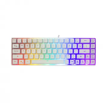 Teclado White Shark RONIN blanco USB QWERTY 68 teclas LED