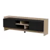 Mueble RTV Cama PORTO 2D 150x38x50 roble/negro