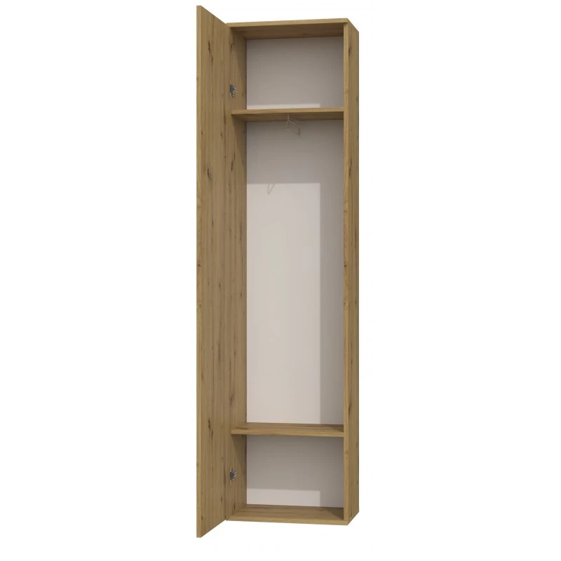 Top E Shop DUO SZAFKA ARTISAN armario de dormitorio, 2 estantes, 1 puerta, roble
