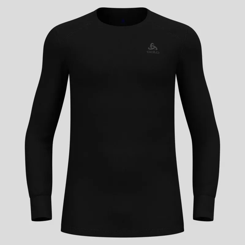 Odlo BL TOP Cuello redondo manga larga ACTIVE WARM ECO Camiseta de hombre, talla M, negra