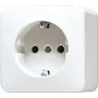 Toma de corriente CEE 7/3 Jung 620 A WW, blanco, duroplast, 250 V, 16 A, 61×61×47 mm