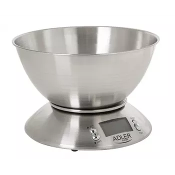 Báscula de cocina electrónica Adler AD 3134 acero inoxidable redonda