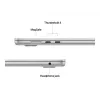 MacBook Air 15, plata, M4 (10-CPU/10-GPU), 16 GB, 512 GB, alemán, fuente de alimentación Dual USB-C 35W, MW1H3D/A