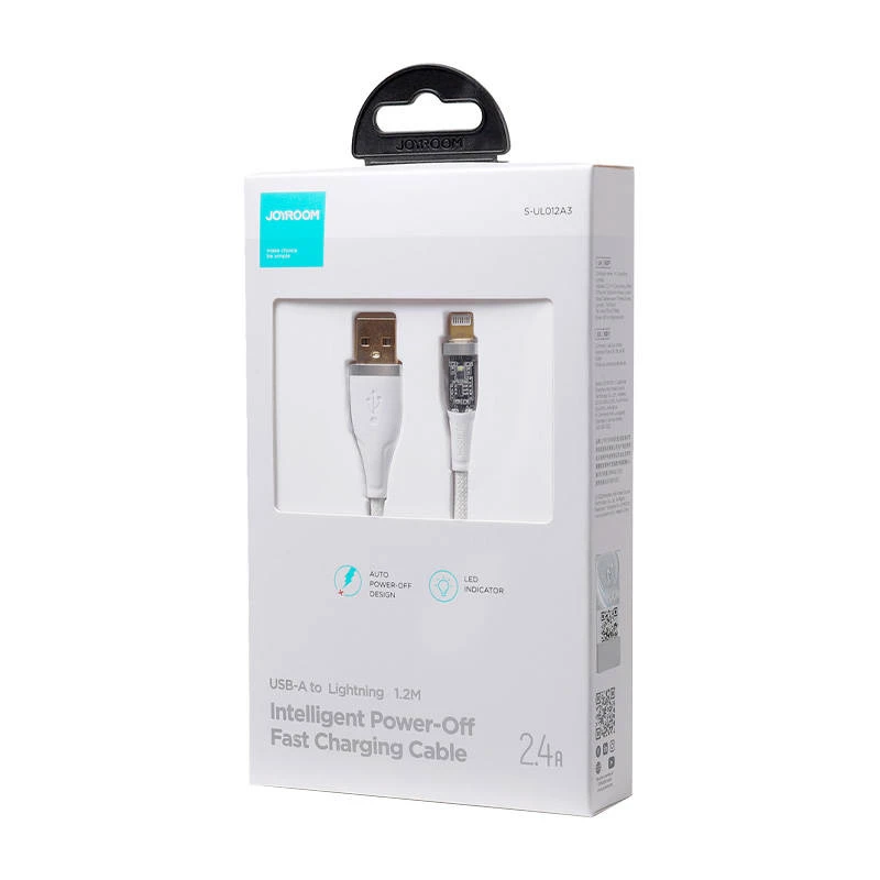 Cable USB-A a Lightning Joyroom S-UL012A3 2,4 A 1,2 m blanco