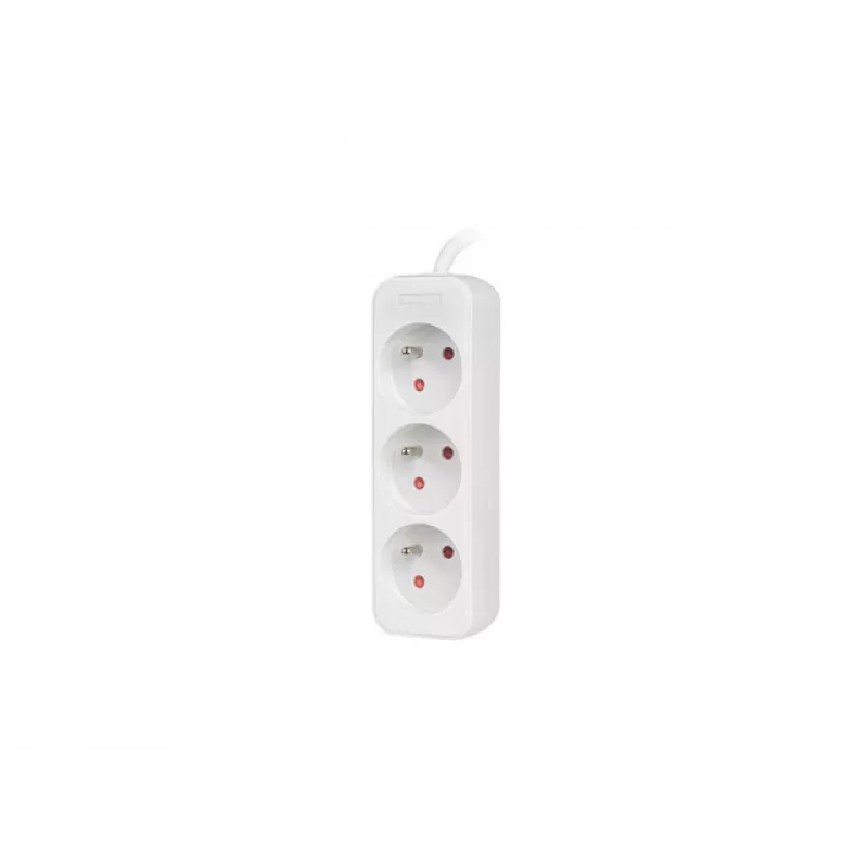 Alargador LANBERG PS0-03E-0300-W 3M Blanco 3X 230V DE COBRE PURO