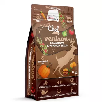SYTA MICHA Chef Ciervo con arándanos y pipas de calabaza - Comida seca para perros - 9kg
