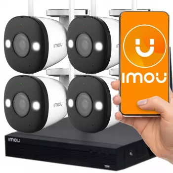 Cámara de vigilancia IMOU Zestaw Wi-Fi KIT NVR1104HSW-S2 4-F22FE
