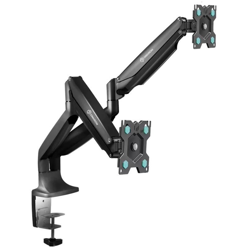 ONKRON G200-B Soporte de escritorio para dos monitores de 13-32 pulgadas, hasta 9 kg, negro