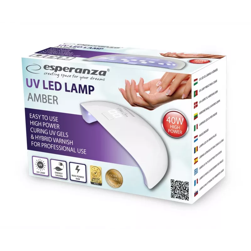Esperanza EBN009 lámpara de uñas UV/LED Amber, 40 W