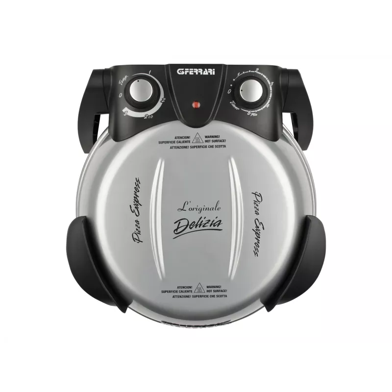 Pizzera G3FERRARI Delizia 1200 W, superficie de piedra, máx. 400 °C, pizza de 31 cm, temporizador, termostato