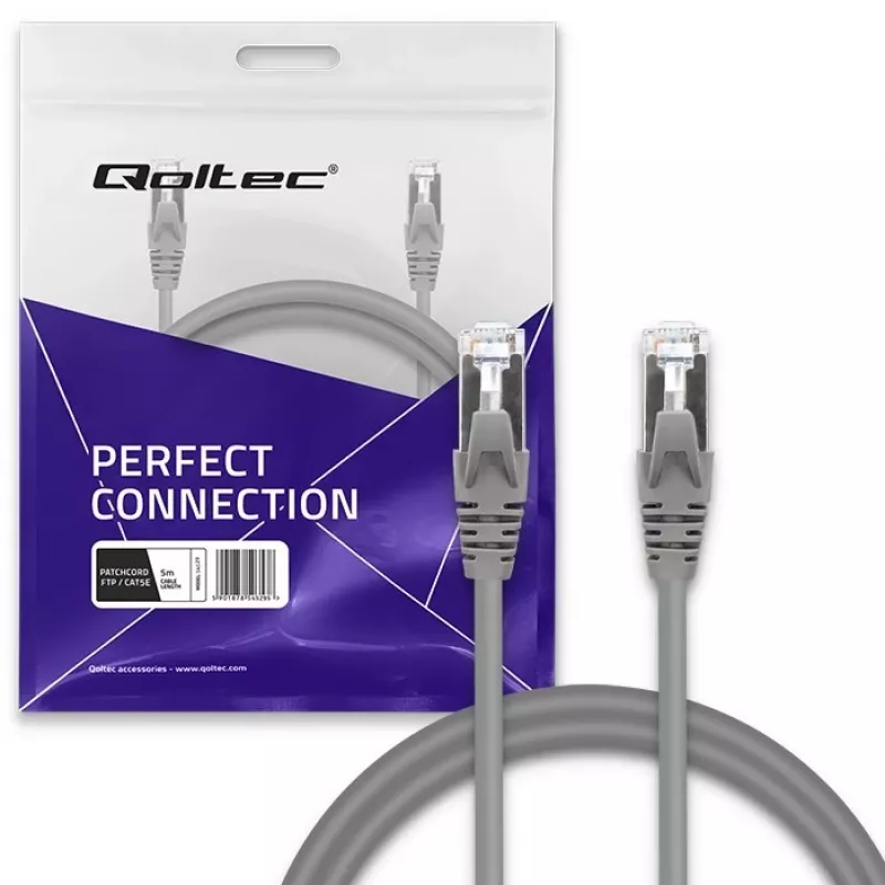Latiguillo QOLTEC 54529 2xRJ45 CAT5e 5m negro