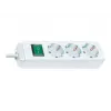 Regleta de enchufes Brennenstuhl Eco-Line con interruptor [3 tomas, blanca, 5m]