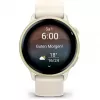 Garmin vívoactive 6 reloj inteligente 42 mm, 1,2" AMOLED 390 x 390, pantalla táctil, GPS, Wi-Fi, 8 GB, caja de aluminio Lunar Gold, correa de silicona Bone