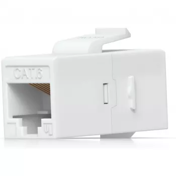 UBIQUITI CAT6 KEYSTONE COUPLER, PACK DE 12. ACOPLADOR KEYSTONE CAT6 PASANTE PARA CONECTAR SIN PROBLEMAS CABLES ETHERNET PRECONFECCIONADOS