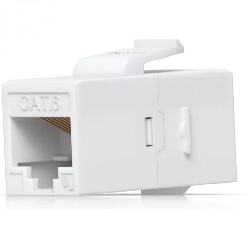 UBIQUITI CAT6 KEYSTONE COUPLER, PACK DE 12. ACOPLADOR KEYSTONE CAT6 PASANTE PARA CONECTAR SIN PROBLEMAS CABLES ETHERNET PRECONFECCIONADOS