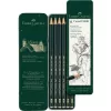 Lápiz de grafito Faber-Castell 9000 verde madera 6 unidades