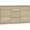 Cómoda Topeshop KOMODA 2D3S DĄB SONOMA