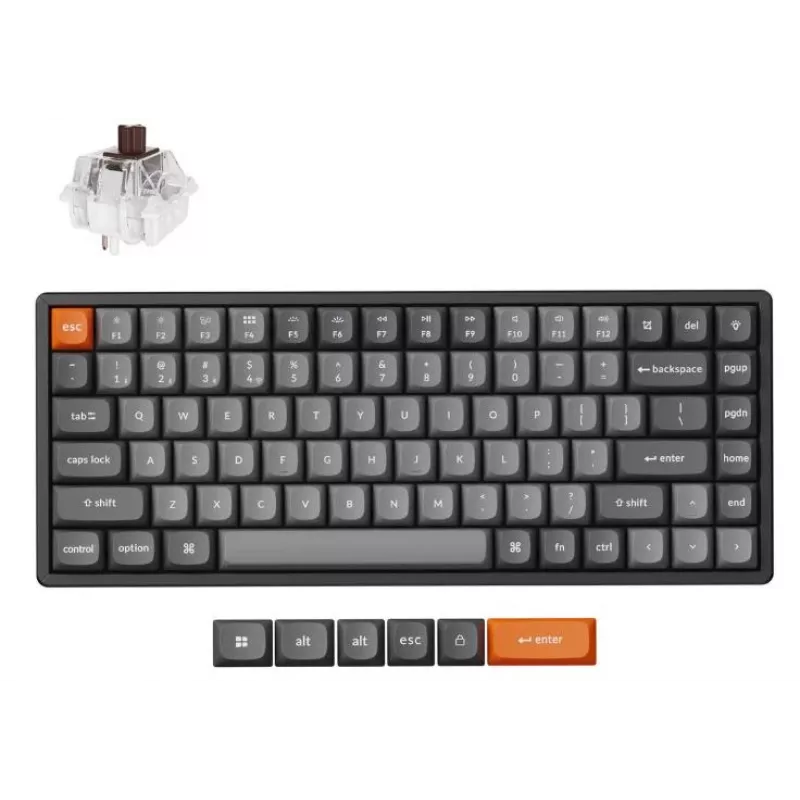Teclado Keychron K2 Max Universal RF Wireless QWERTY Inglés Negro Gris 75 % Mecánico