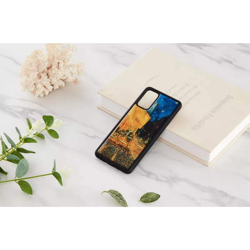 Funda protectora iKins para Samsung Galaxy S20+ — negra Cafe Terrace