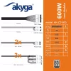 Akyga AK-C2-800 Fuente de alimentación ATX Classic 800 W, semimodular, PFC activo, ventilador de 120 mm