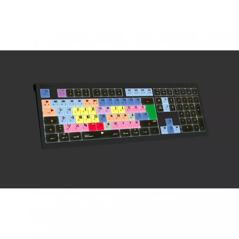 Logickeyboard Avid Media Composer ASTRA 2 teclado retroiluminado Mac francés (LKB-MCOM4-A2M-FR)