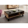 Mesa de centro Cama LOTTA 110 roble wotan/negro mate