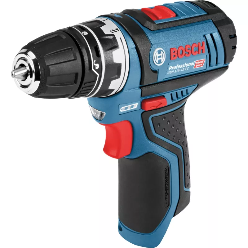 Bosch GSR 12V-15 FC Professional 1300 rpm sin llave 600 g negro, azul