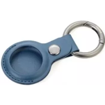 Funda llavero para Apple AirTag TROIKA KR21-20/DB — funda protectora azul con anilla