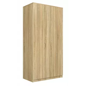 Armario ropero Top E Shop SD-90 SON KPL, marco color roble, 7 estantes, 2 puertas