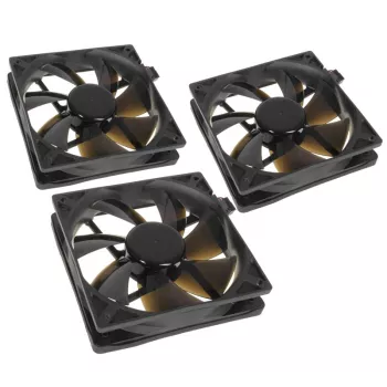 Ventilador de caja NoiseBlocker BlackSilentPro PLPS 120 mm, 1500 rpm, 100 m³/h, 4,5 V, negro