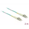 DELOCK cable de fibra óptica LC a LC multimodo OM3 2 m