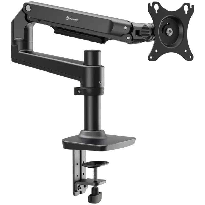 ONKRON MS75-B soporte de escritorio para monitor de 17–38" (43,2–96,5 cm), hasta 11 kg, VESA 75×75–100×100, altura ajustable, inclinable / giratorio / rotatorio, negro