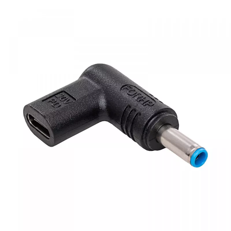 Adaptador de carga Akyga AK-ND-C09 USB-C a DC 4,5 x 3,0 mm + pin para portátiles, 18,5-20 V, 100 W, para HP