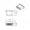 Tapa protectora para conector hembra DeLOCK 64014 USB Type-C negra 10 uds.