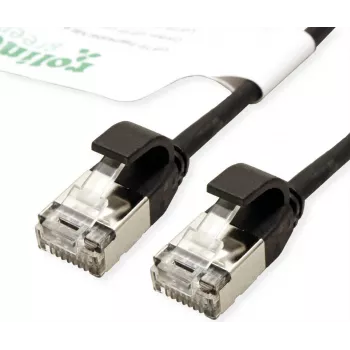 Cable de parcheo ROLINE GREEN U/FTP Cat.6A (Clase EA), LSOH, delgado, negro, 0,5 m (21.44.3352)