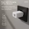 Cargador USB GaN de interior DIGITUS DA-10301 — 30W, 1× USB-C, 1× USB-A, 100–240V, blanco