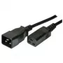 Cable ShiverPeaks C19/C20 M/H 5 m negro conector hembra C20