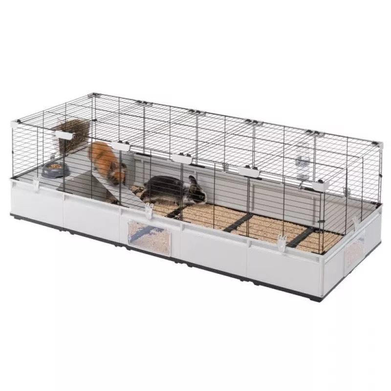FERPLAST Modular 4 – Jaula para conejos y cobayas – 179 x 72 x 56 cm