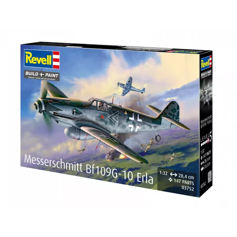 Modelo de avión de plástico REVELL Messerschmitt Bf109G-10 Erla escala 1:32