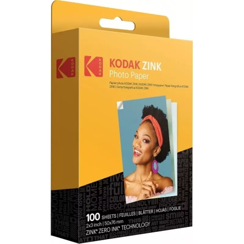 Kodak ZINK 2x3'' 50x76 mm 100 hojas papel fotográfico
