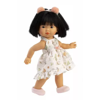 Muñeca 28 cm Llorens con rasgos realistas y cuerpo blando, modelo 28040