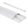 Canaleta de aluminio MACLEAN MC-814 W blanca — organizador de cables, perfil rígido de aluminio para ocultar cables