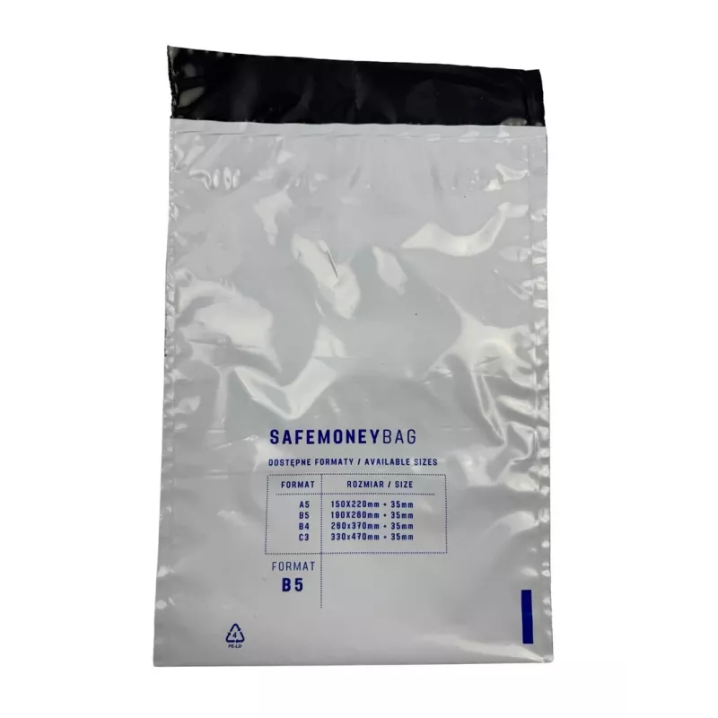 Sobres de seguridad SAFEMONEYBAG Bestpak blancos B5 190mmx260mm+35mm 100 uds.