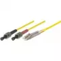 Tecline exertis Connect - Cable de conexión - ST monomodo (M) a LC monomodo (M) - 1 m - fibra óptica - 9/125 micrómetros - OS2 - amarillo (39989401)