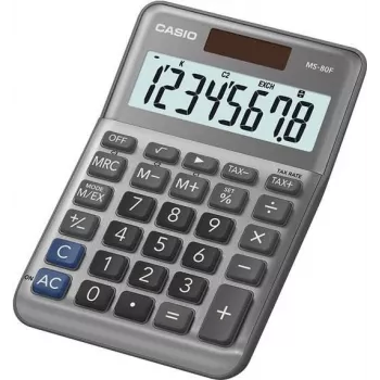 Calculadora básica Casio MS-80F Desktop 8 dígitos gris
