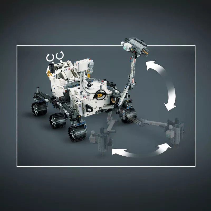 LEGO Technic NASA Mars Rover Perseverance Set espacial con experiencia de app AR Set de descubrimiento científico Aprende sobre ingeniería de vehículos Juguete de construcción