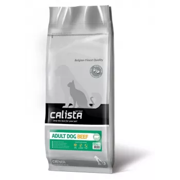 Pienso para perros CALISTA Adult Beef 12 kg — alimento completo, 23 % proteína, 12 % grasa, 3 % fibra bruta