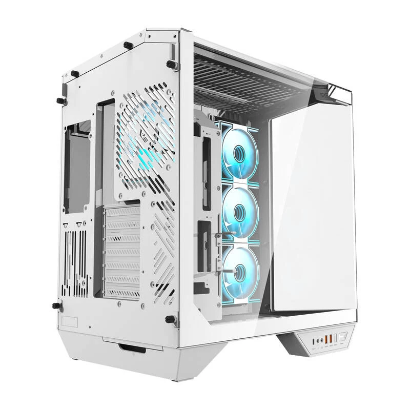 Caja para PC Darkflash DY470 (blanca) + 4 ventiladores