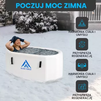 Extralink bañera de hielo, piscina de inmersión en agua fría, 150x80x65cm
